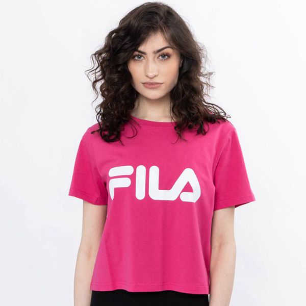 Camisetas Manga Corta Fila Mujer Moradas - Jordan Crop - España 268347ZQI